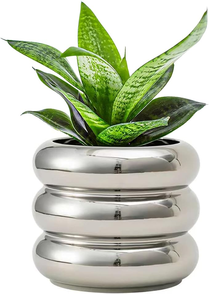 Stacking Chrome Planter – House Plant Paradise