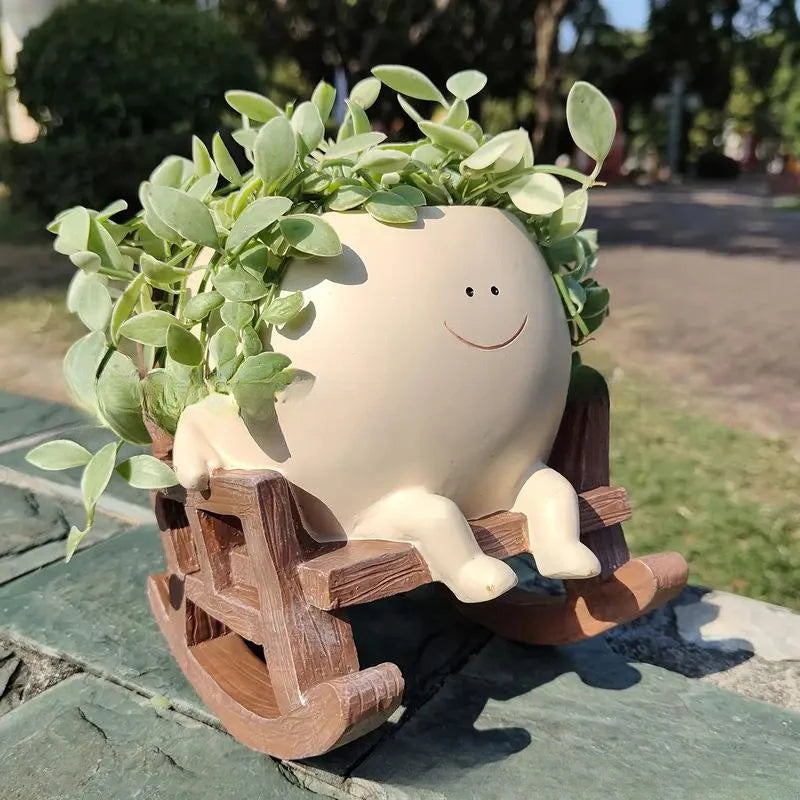rocking chair plant pot Rocking Chair Smiley Pot
