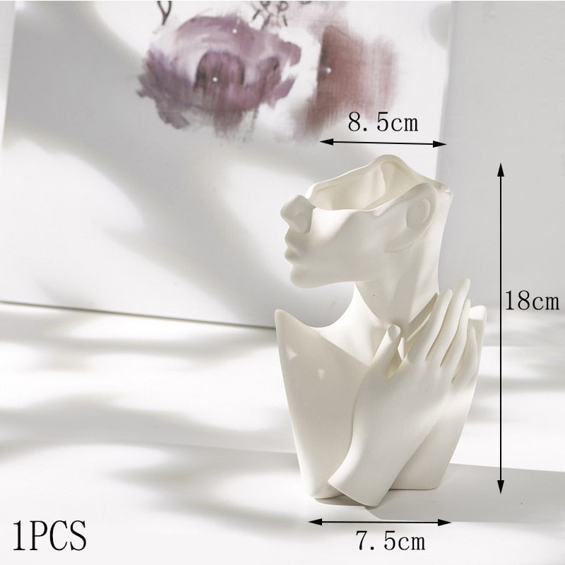 Nordic Head Flower Vase – House Plant Paradise