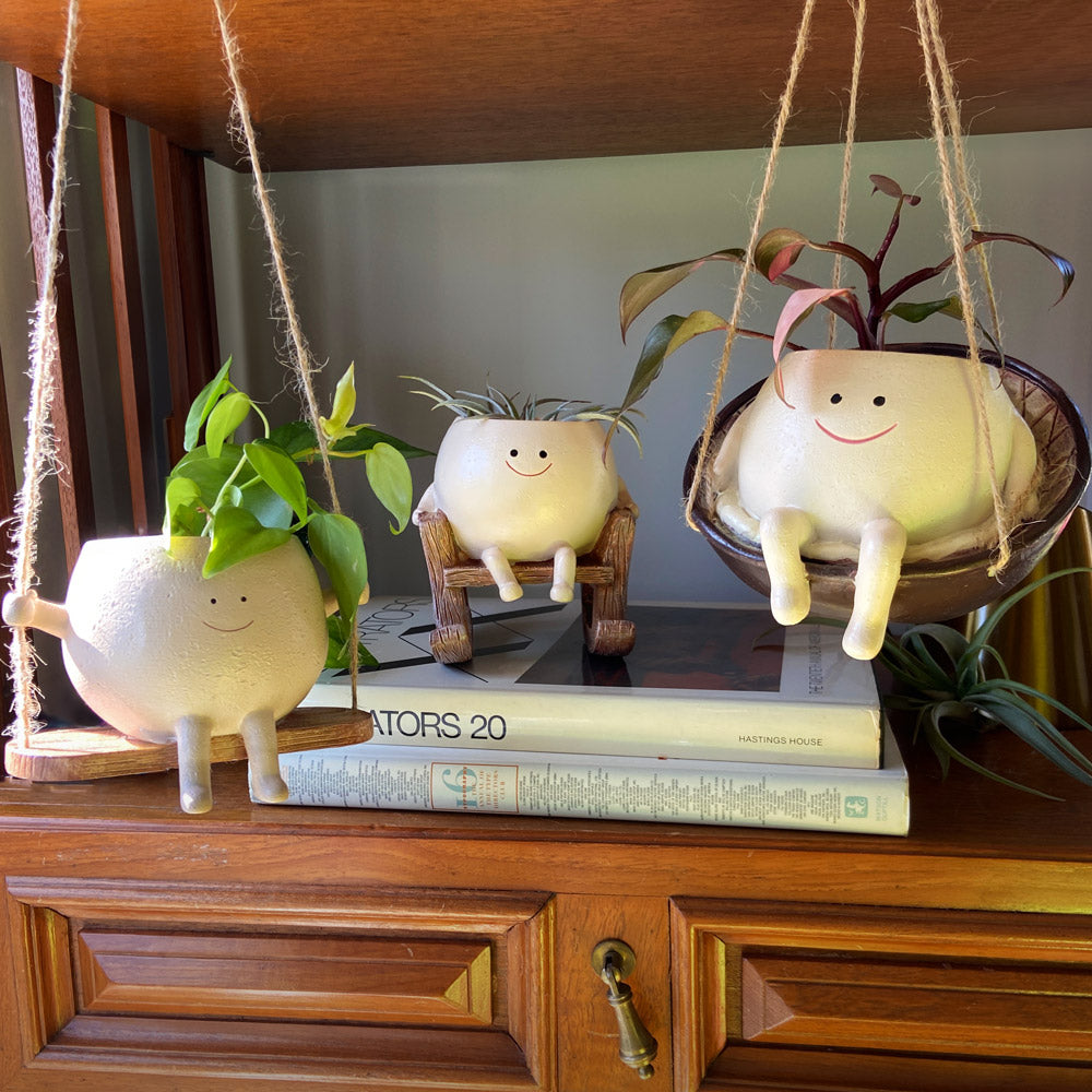 cute hanging plant pots Smiley Pot Family – House Plant Paradise