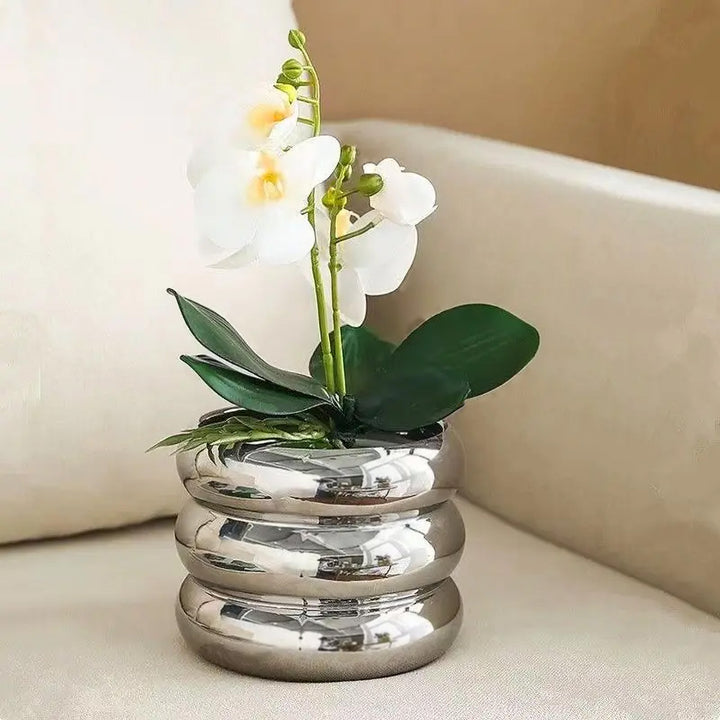 chrome planter pots Stacking Chrome Planter – House Plant Paradise