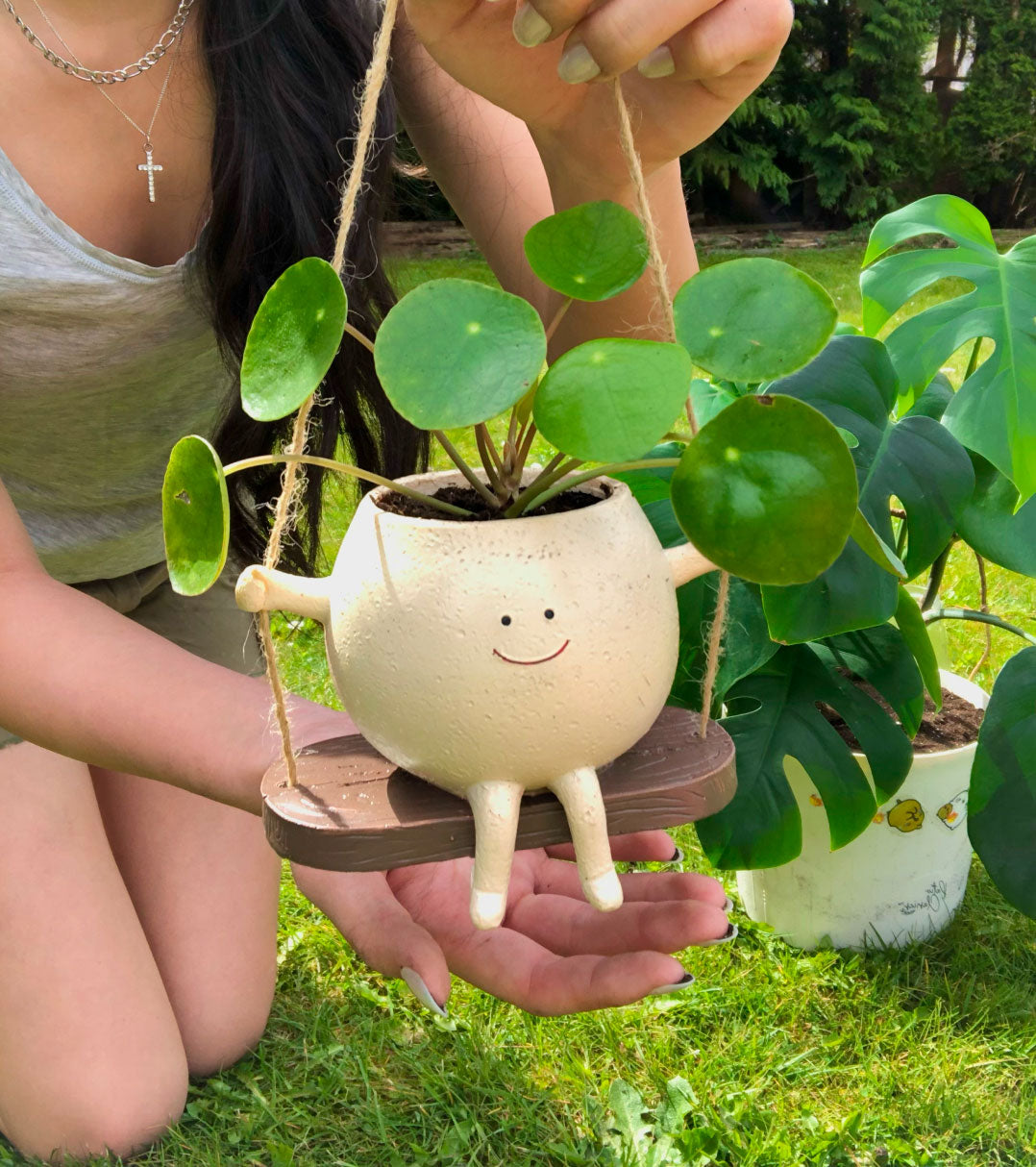 cute indoor plant pots Cute Swing Planter